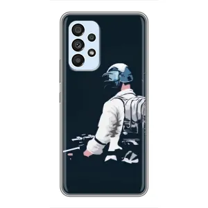 Силиконовый чехол с картинкой "Герой Pubg" на Samsung Galaxy A33 (5G) (В экиперовке)