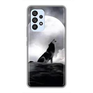 Чохол з Вовком на Samsung Galaxy A33 (5G) (Вовк і місяць)