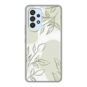 Чехол цветочный дизайн для Samsung Galaxy A33 (5G) (Зелёный дизайн)