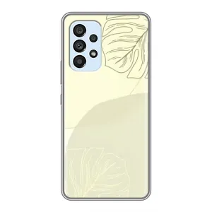 Чехол цветочный дизайн для Samsung Galaxy A33 (5G) (Зелёный фон)