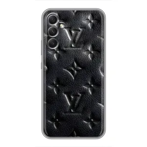 Текстурный Чехол Louis Vuitton для Самсунг А34 (Черный ЛВ)