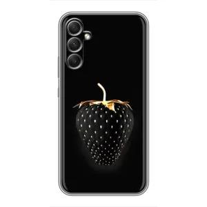 Чехол с изображением  вкусной еды для Samsung Galaxy A34 (Чёрная клубника)