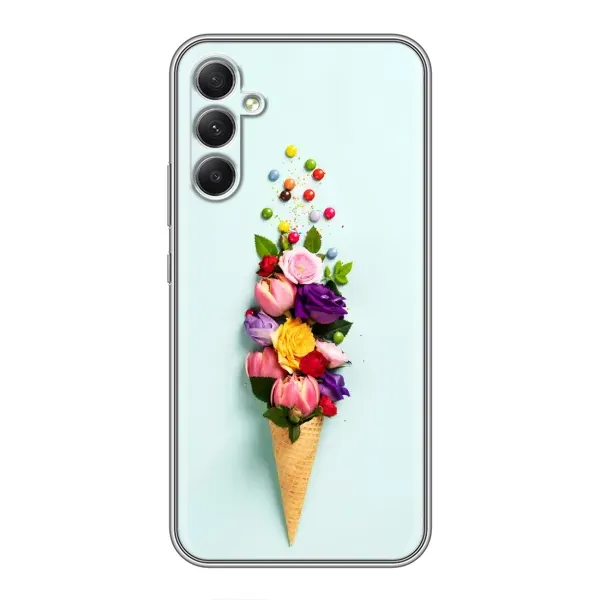 Чехол с рисунком «Цветок-мороженное» для Samsung Galaxy A34 Чехол с рисунком «Цветок-мороженное» для Samsung Galaxy A34