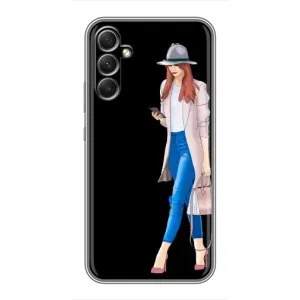 Чохол з картинкою Модні Дівчата Samsung Galaxy A34 (Дівчина з телефоном)