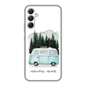 Силіконовий бампер з картинкою машини на Samsung Galaxy A34 (Будиночок на колесах)