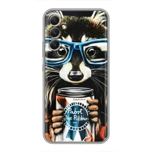 Силіконовий Чохол з Энотами на Samsung Galaxy A34 (Єнот в окулярах)