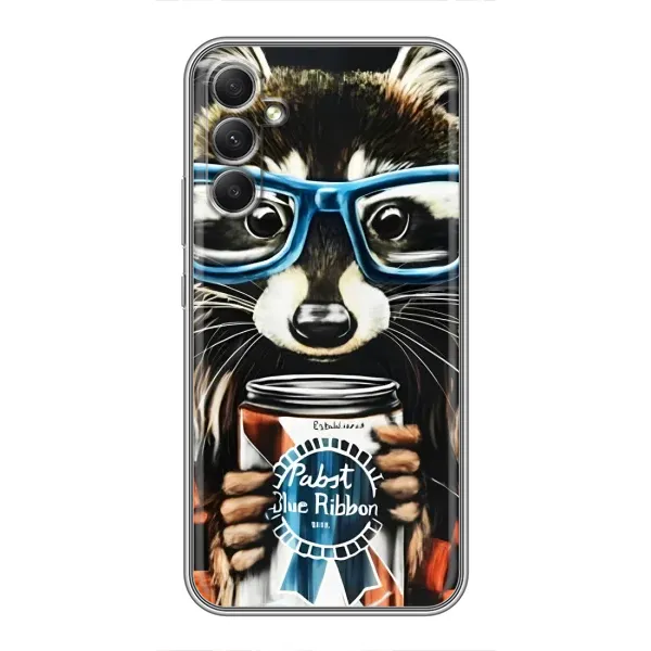Чехол с рисунком «Енот в очках» для Samsung Galaxy A34 Чехол с рисунком «Енот в очках» для Samsung Galaxy A34