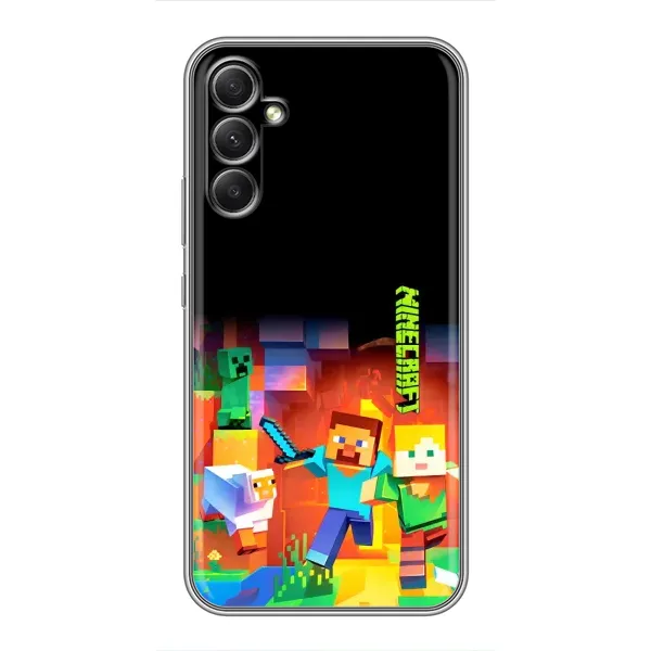 Чехол с рисунком «Герой Майнкрафт» для Samsung Galaxy A34 Чехол с рисунком «Герой Майнкрафт» для Samsung Galaxy A34