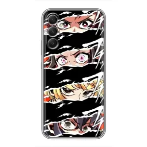 Силиконовые чехлы с глазами Anime для Самсунг А34 (Глаза на чорном)