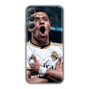 Чехол (TPU) с Футболистом на Samsung Galaxy A34 (Гол Мбаппе)