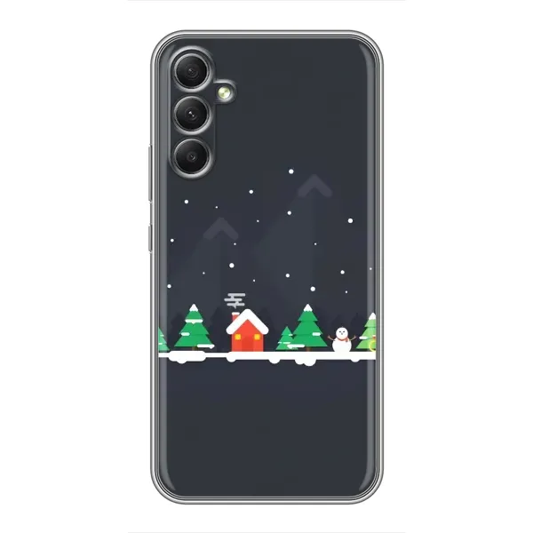 Чехол с рисунком «Город зимний» для Samsung Galaxy A34 Чехол с рисунком «Город зимний» для Samsung Galaxy A34