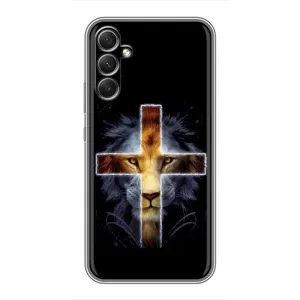 Чехлы для Самсунг А34 (Крест Иисуса) (Иисус Лев)