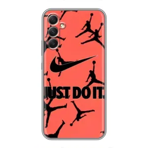 Силиконовый Чехол Nike Air Jordan на Самсунг А34 (Just Do It)