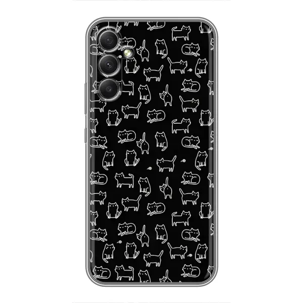 Чехол с рисунком «Котики на черном» для Samsung Galaxy A34 Чехол с рисунком «Котики на черном» для Samsung Galaxy A34