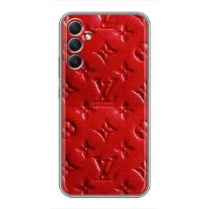 Текстурный Чехол Louis Vuitton для Самсунг А34 (Красный ЛВ)