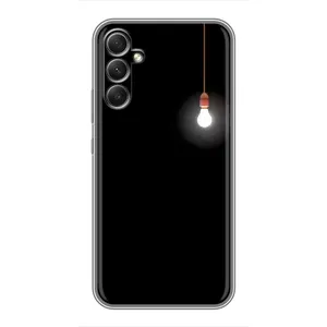 Чохол з картинками на чорному фоні для Samsung Galaxy A34 (Лампочка)