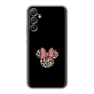 Чехол с леопардовым принтом на Samsung Galaxy A34 (Леопардовая Минни)