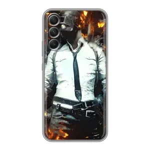 Силиконовый чехол с картинкой "Герой Pubg" на Samsung Galaxy A34 (Man Пубг)