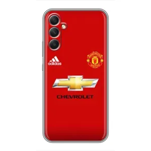 Силиконовые Чехлы принт Футбол на Samsung Galaxy A34 (Man United)