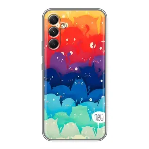 Силиконовый чехол с котиком для Samsung Galaxy A34 (Mew)