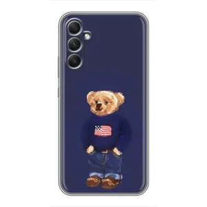 Чехлы Мишка Тедди для Самсунг А34 (Мишка USA)