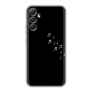 Чохол з картинками на чорному фоні для Samsung Galaxy A34 (Ноти)