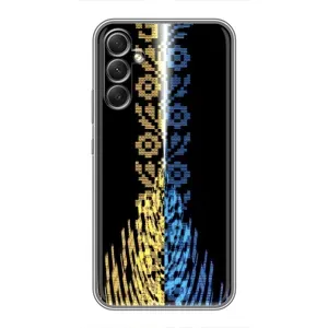 Силиконовый Чехол на Samsung Galaxy A34 (Патриотическая вышиванка)