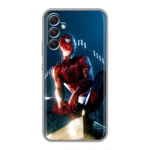 Чехол Супергерой Человека Паука на Samsung Galaxy A34 (Паук на доме)