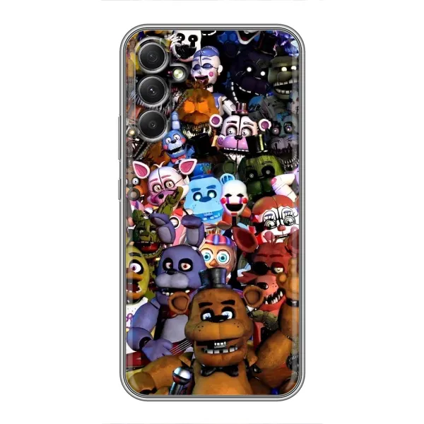 Чехол с рисунком «Персонажи Фредди» для Samsung Galaxy A34 Чехол с рисунком «Персонажи Фредди» для Samsung Galaxy A34