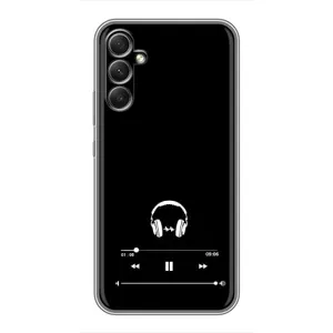 Чохол з картинками на чорному фоні для Samsung Galaxy A34 (Плеєр)