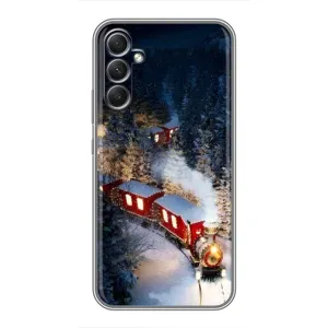 Силіконовий бампер на різдво для Samsung Galaxy A34 (Потяг)