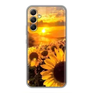 Чехол с Цветами для Samsung Galaxy A34 (поле подсолнухов)