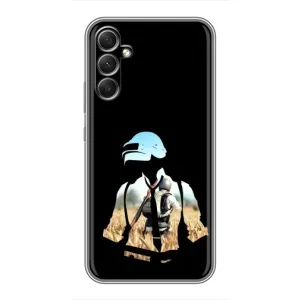 Силиконовый чехол с картинкой "Герой Pubg" на Samsung Galaxy A34 (Пубг мен)