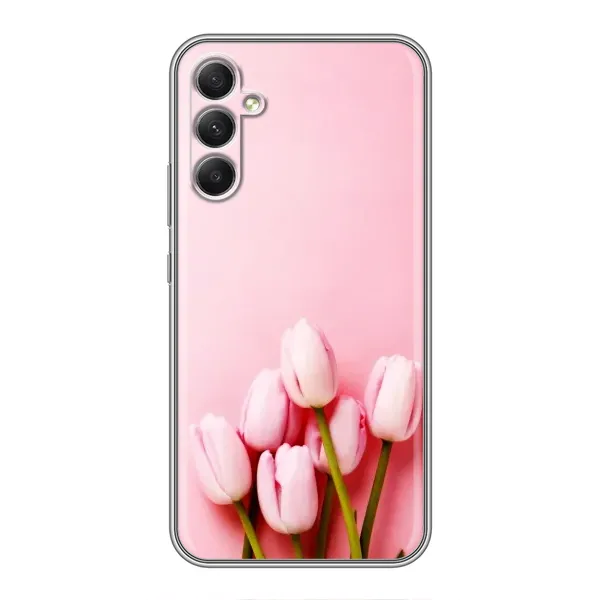 Чехол с рисунком «Розовые тюльпаны» для Samsung Galaxy A34 Чехол с рисунком «Розовые тюльпаны» для Samsung Galaxy A34