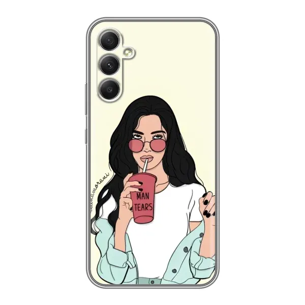 Чехол с рисунком «С напитком» для Samsung Galaxy A34 Чехол с рисунком «С напитком» для Samsung Galaxy A34