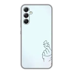 Чехлы (Знак сердечка) на Samsung Galaxy A34 (Сердце на голубом)