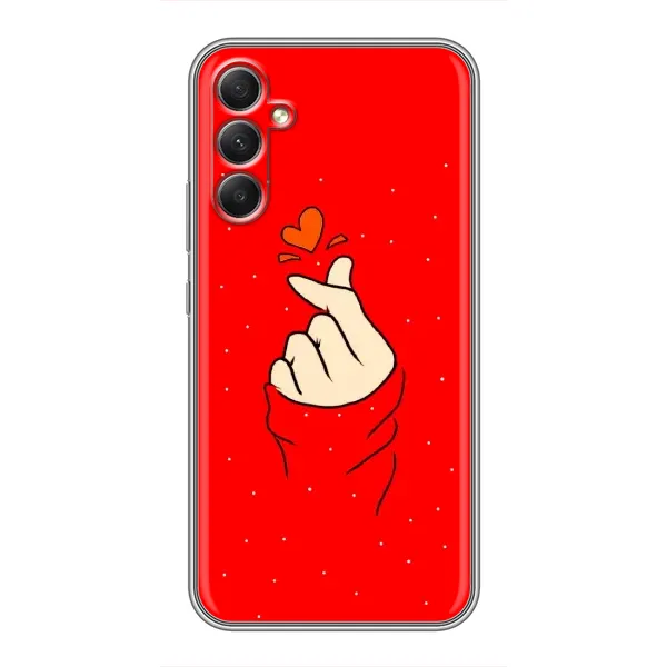Чехол с рисунком «Сердце на красном» для Samsung Galaxy A34 Чехол с рисунком «Сердце на красном» для Samsung Galaxy A34