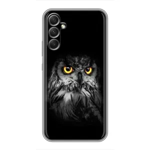 Чохли з принтом СОВИ для Samsung Galaxy A34 (Сова на чорному)