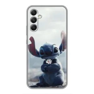 Чехол с рисунком Стич для Samsung Galaxy A34 (Стич с цветочком)