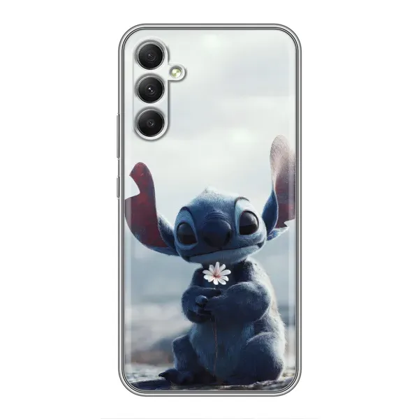 Чехол с рисунком «Стич с цветочком» для Samsung Galaxy A34 Чехол с рисунком «Стич с цветочком» для Samsung Galaxy A34