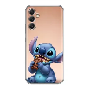 Чехол с рисунком Стич для Samsung Galaxy A34 (Стич с шоколадом)