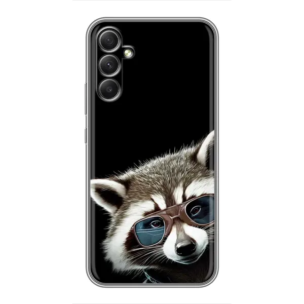 Чехол с рисунком «Стильный Енот» для Samsung Galaxy A34 Чехол с рисунком «Стильный Енот» для Samsung Galaxy A34