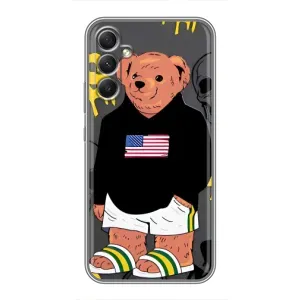 Чехлы Мишка Тедди для Самсунг А34 (Teddy USA)