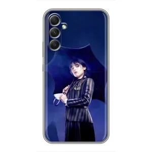 Чохол з картинкою Венсдей на Samsung Galaxy A34 (Венсдей з парасолькою)