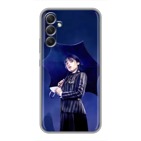 Чехол с рисунком «Уэнсдей с зонтом» для Samsung Galaxy A34 Чехол с рисунком «Уэнсдей с зонтом» для Samsung Galaxy A34