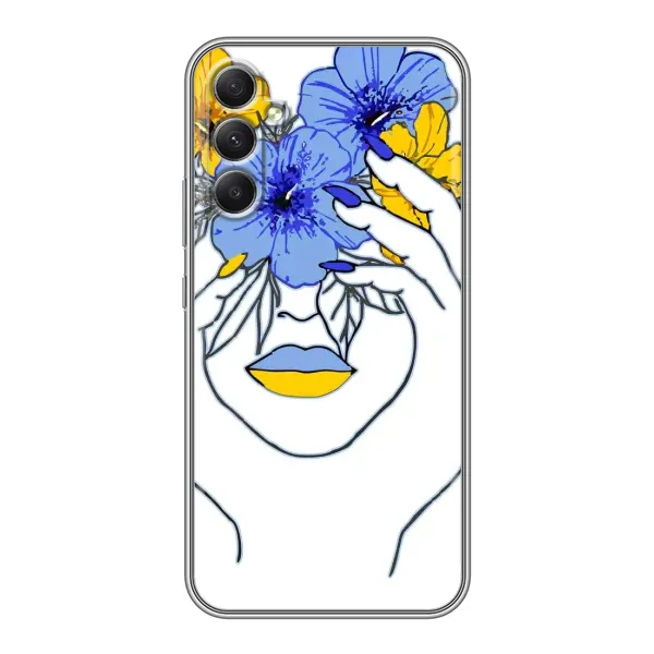 Чехол с рисунком «Украинка на всю голову» для Samsung Galaxy A34 Чехол с рисунком «Украинка на всю голову» для Samsung Galaxy A34