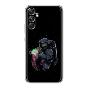Силиконовый Чехол с принтом "Космонавты" на Samsung Galaxy A34 (В руках земля)