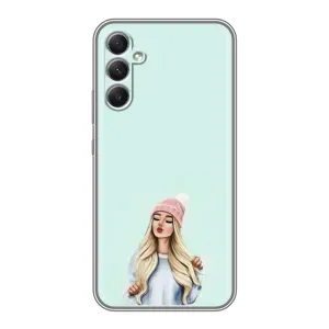 Силіконовый Чохол на Samsung Galaxy A34 з картинкой Модных девушек (В шапці)