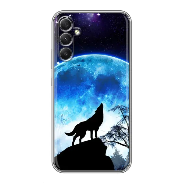 Чохол з малюнком «Виє на місяць» для Samsung Galaxy A34 Чохол з малюнком «Виє на місяць» для Samsung Galaxy A34