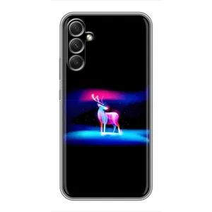 Силиконовый бампер с картинкой животных для Samsung Galaxy A34 (Яркий олень)
